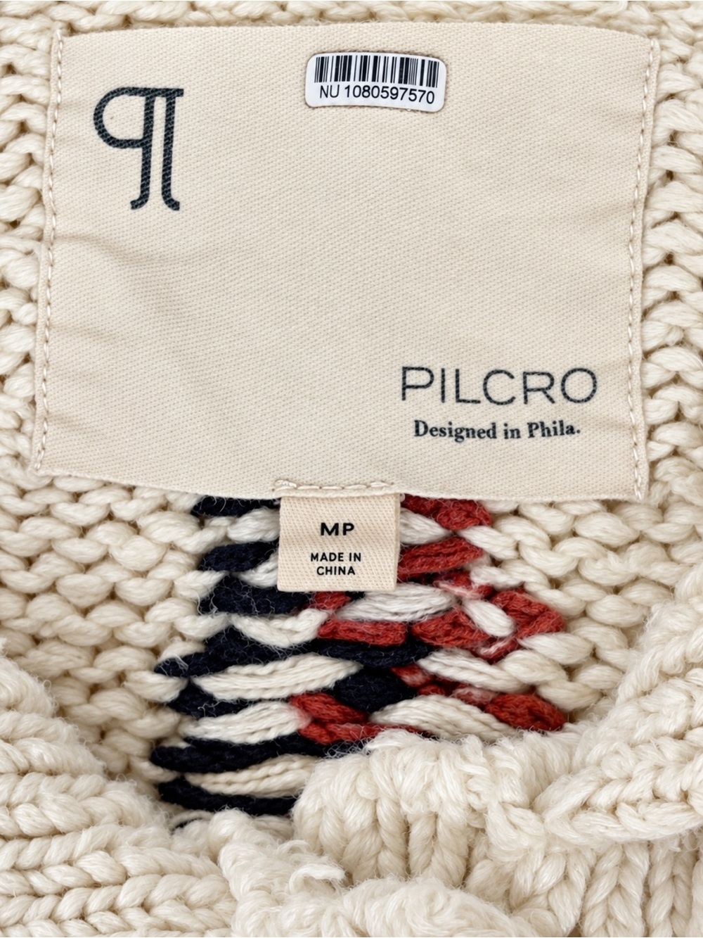 Pilcro by Anthropologie Western Horse Graphic Knit Cardigan Sweater Size MP - Picture 11 of 12